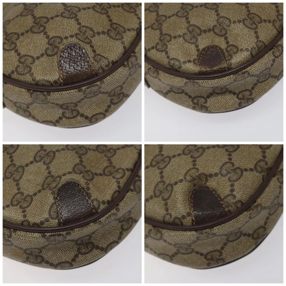 GUCCI GG Supreme Web Sherry Line Shoulder Bag PVC Beige 156 02 066 Auth BD867 - Picture 15 of 16